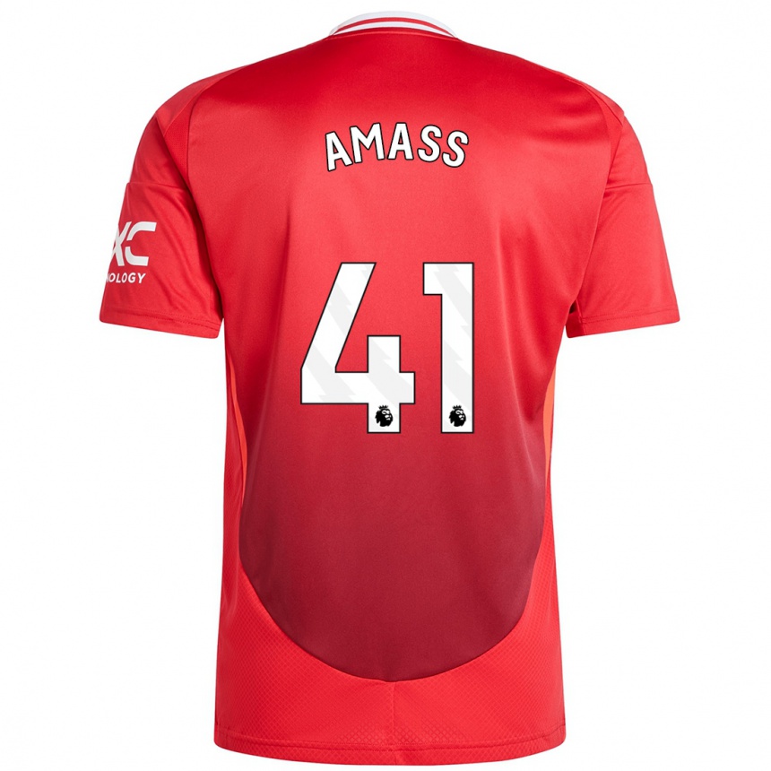 Niño Fútbol Camiseta Harry Amass #41 Rojo Brillante 1ª Equipación 2024/25 Argentina