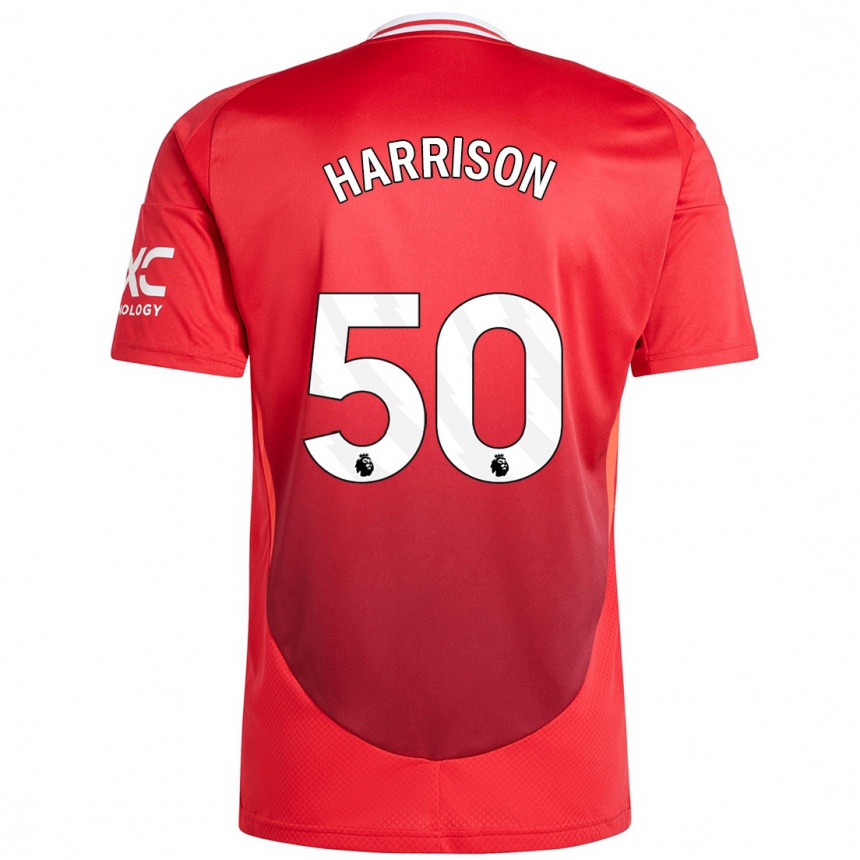 Niño Fútbol Camiseta Elyh Harrison #50 Rojo Brillante 1ª Equipación 2024/25 Argentina