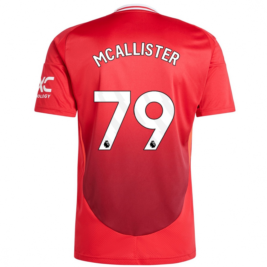 Niño Fútbol Camiseta Finley Mcallister #79 Rojo Brillante 1ª Equipación 2024/25 Argentina