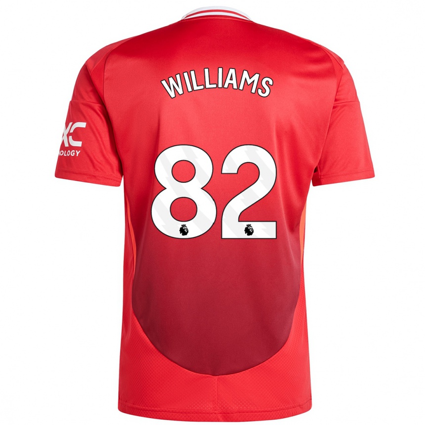 Niño Fútbol Camiseta Ethan Williams #82 Rojo Brillante 1ª Equipación 2024/25 Argentina