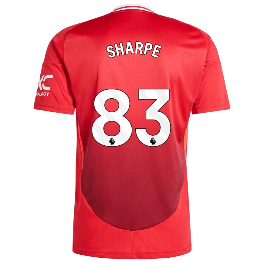 Niño Fútbol Camiseta Malachi Sharpe #83 Rojo Brillante 1ª Equipación 2024/25 Argentina