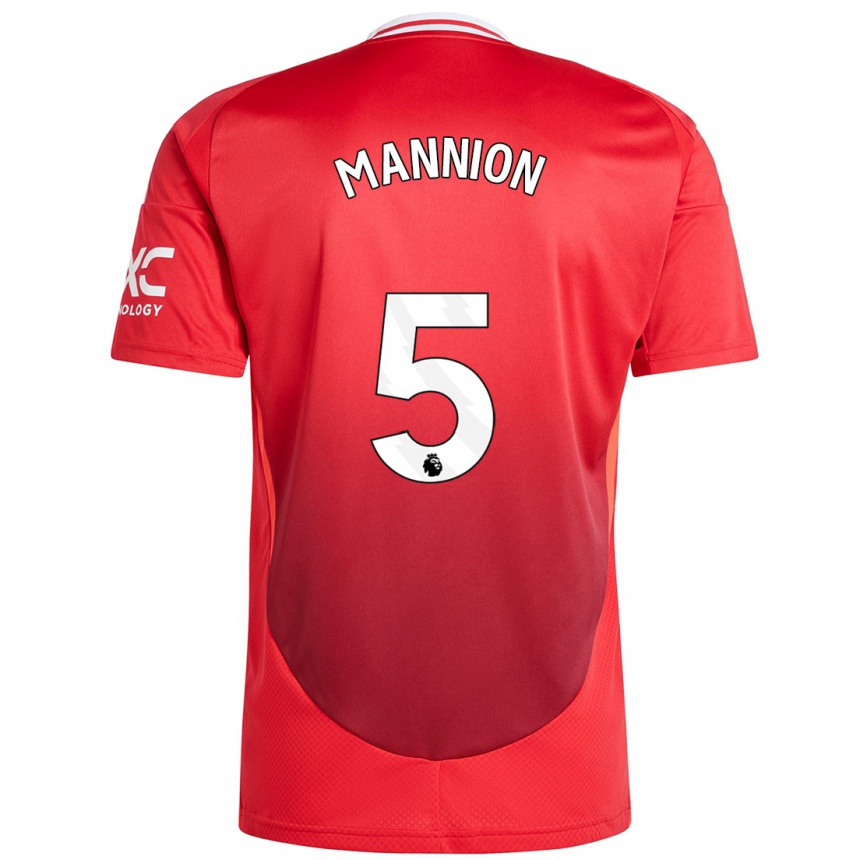 Niño Fútbol Camiseta Aoife Mannion #5 Rojo Brillante 1ª Equipación 2024/25 Argentina