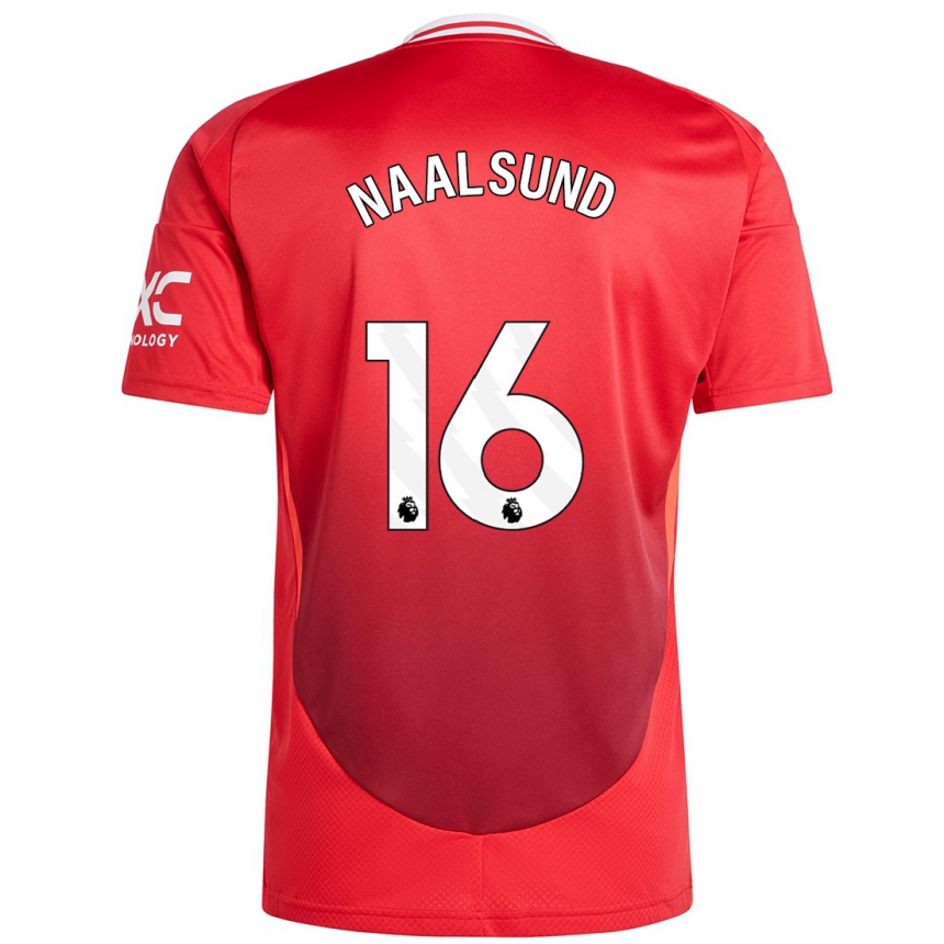 Niño Fútbol Camiseta Lisa Naalsund #16 Rojo Brillante 1ª Equipación 2024/25 Argentina