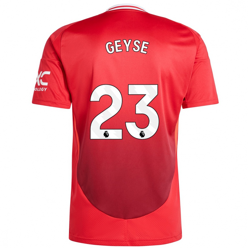 Niño Fútbol Camiseta Geyse #23 Rojo Brillante 1ª Equipación 2024/25 Argentina