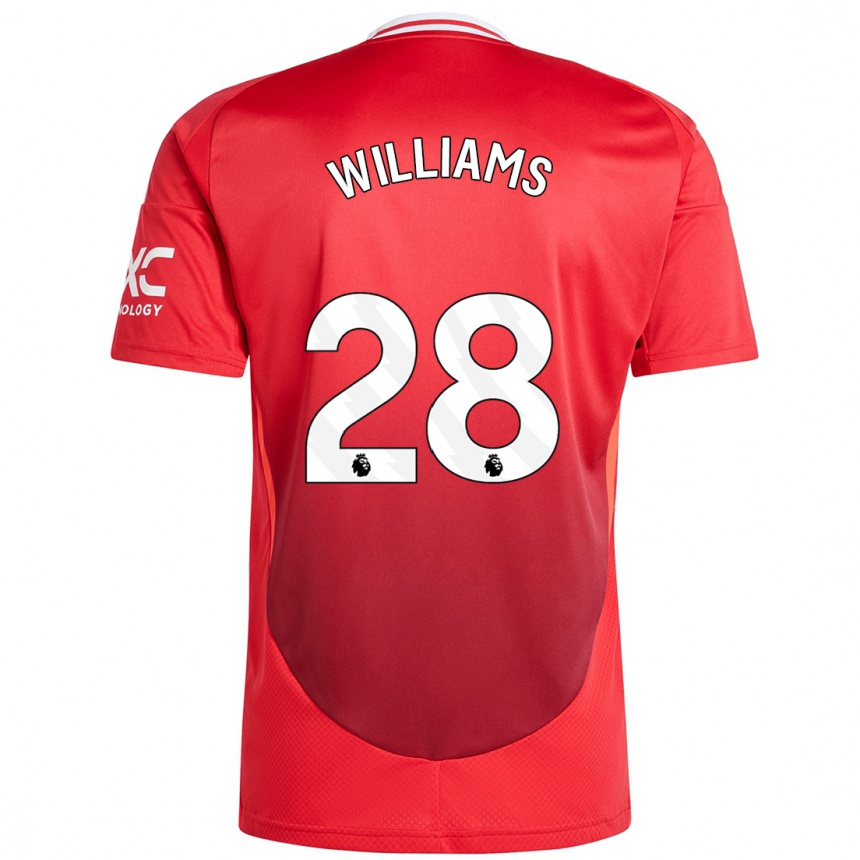 Niño Fútbol Camiseta Rachel Williams #28 Rojo Brillante 1ª Equipación 2024/25 Argentina