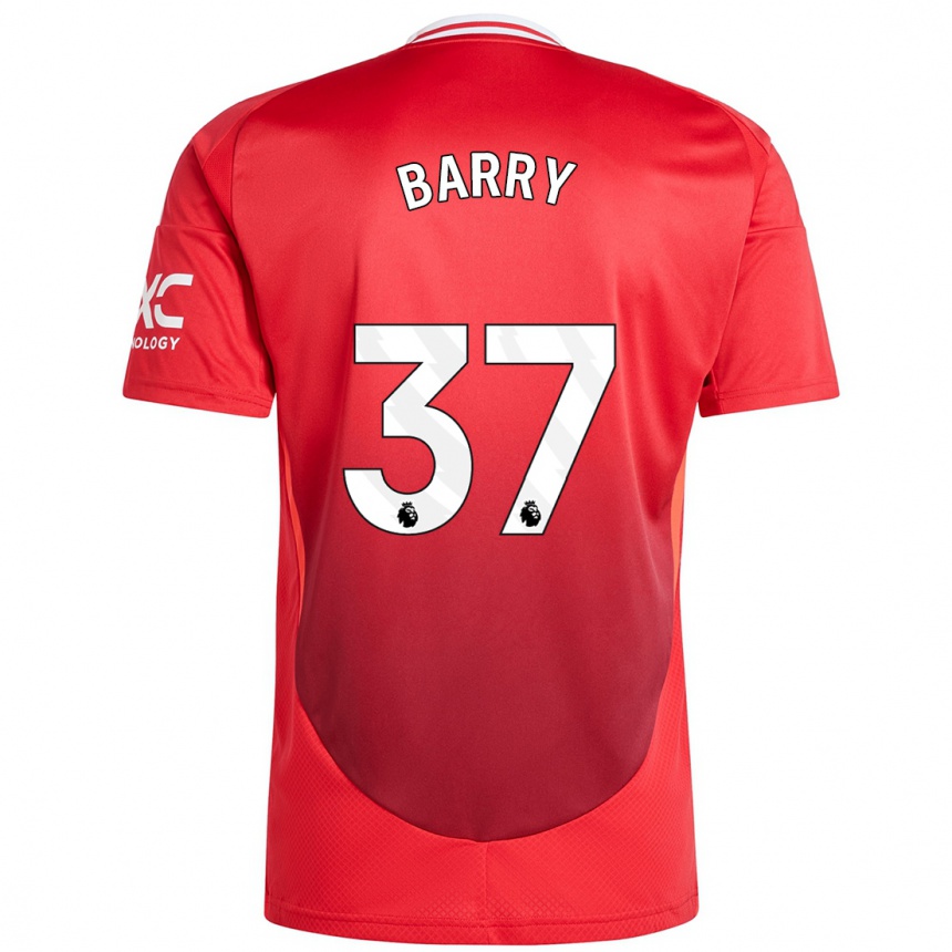 Niño Fútbol Camiseta Keira Barry #37 Rojo Brillante 1ª Equipación 2024/25 Argentina