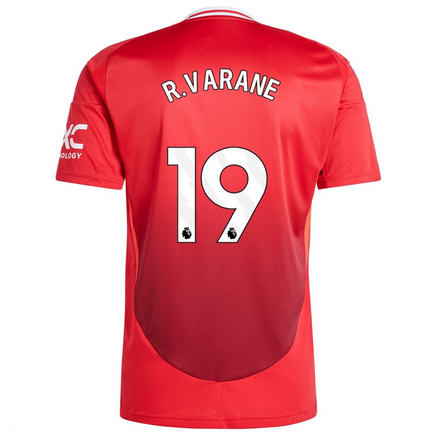 Niño Fútbol Camiseta Raphael Varane #19 Rojo Brillante 1ª Equipación 2024/25 Argentina