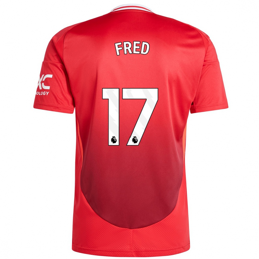 Niño Fútbol Camiseta Fred #17 Rojo Brillante 1ª Equipación 2024/25 Argentina