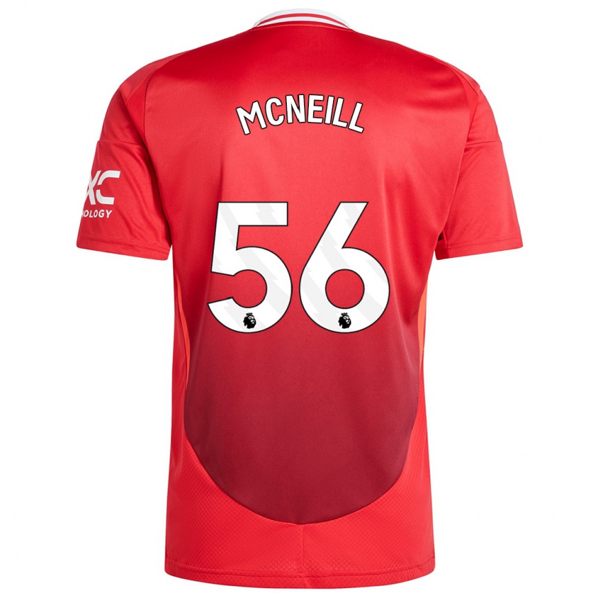 Niño Fútbol Camiseta Charlie Mcneill #56 Rojo Brillante 1ª Equipación 2024/25 Argentina