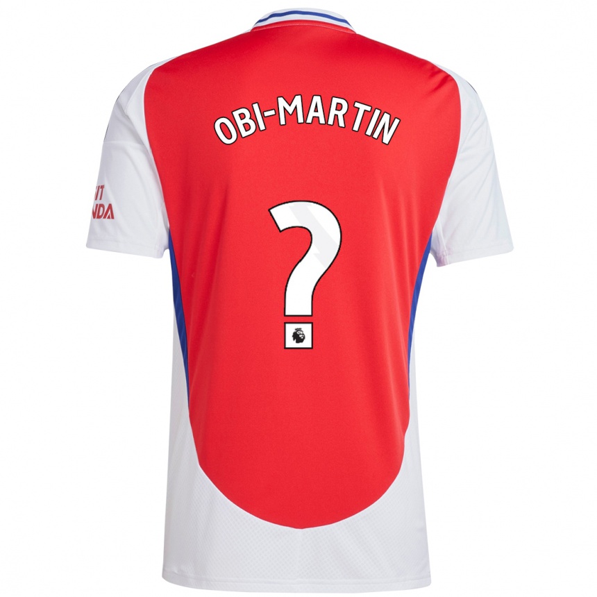 Niño Fútbol Camiseta Chido Obi-Martin #0 Rojo Blanco 1ª Equipación 2024/25 Argentina