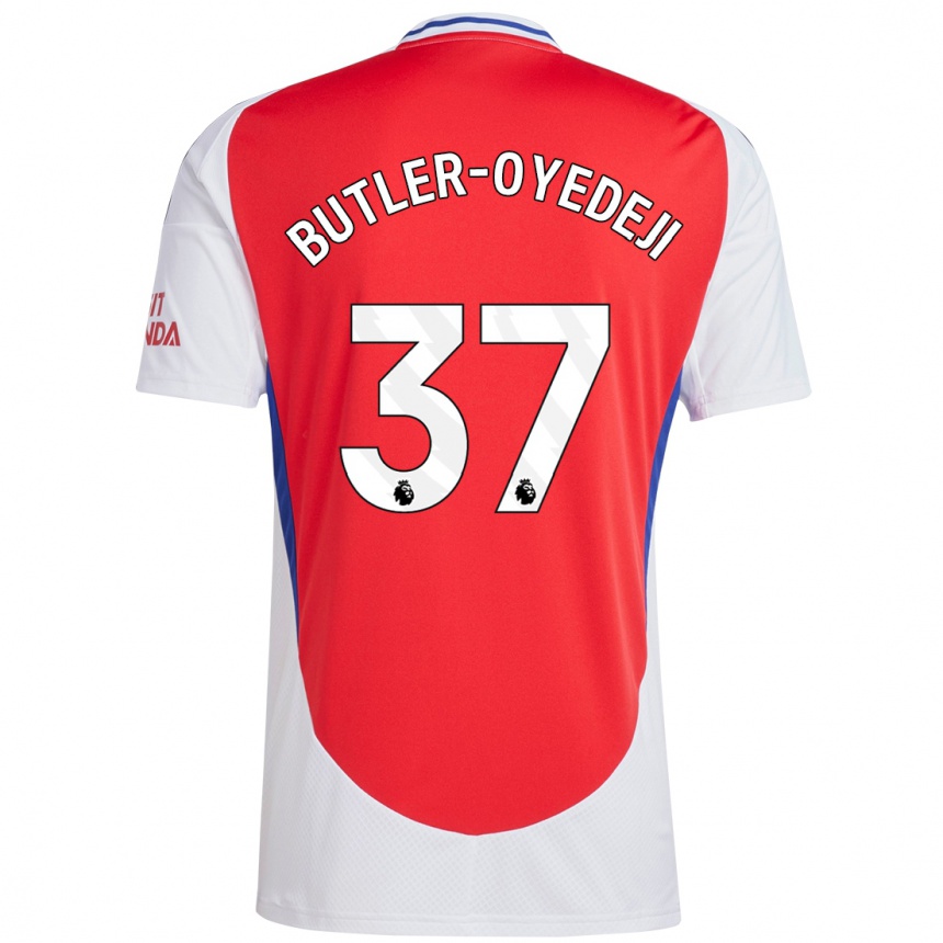 Niño Fútbol Camiseta Nathan Butler-Oyedeji #37 Rojo Blanco 1ª Equipación 2024/25 Argentina