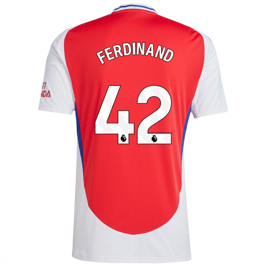 Niño Fútbol Camiseta Seb Ferdinand #42 Rojo Blanco 1ª Equipación 2024/25 Argentina