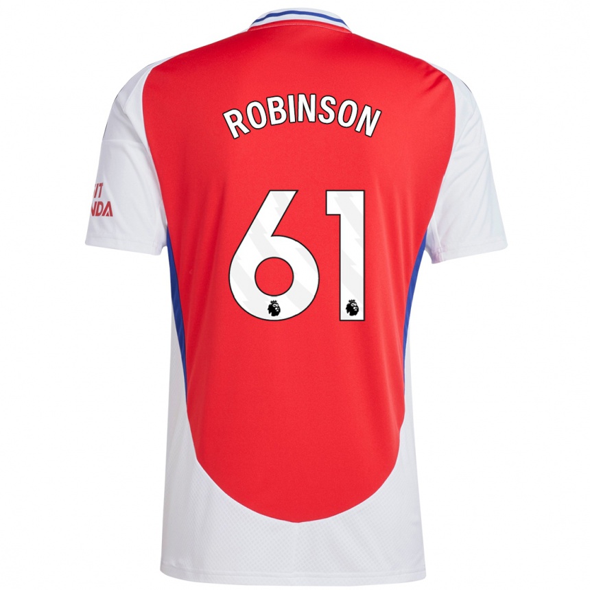 Niño Fútbol Camiseta Josh Robinson #61 Rojo Blanco 1ª Equipación 2024/25 Argentina