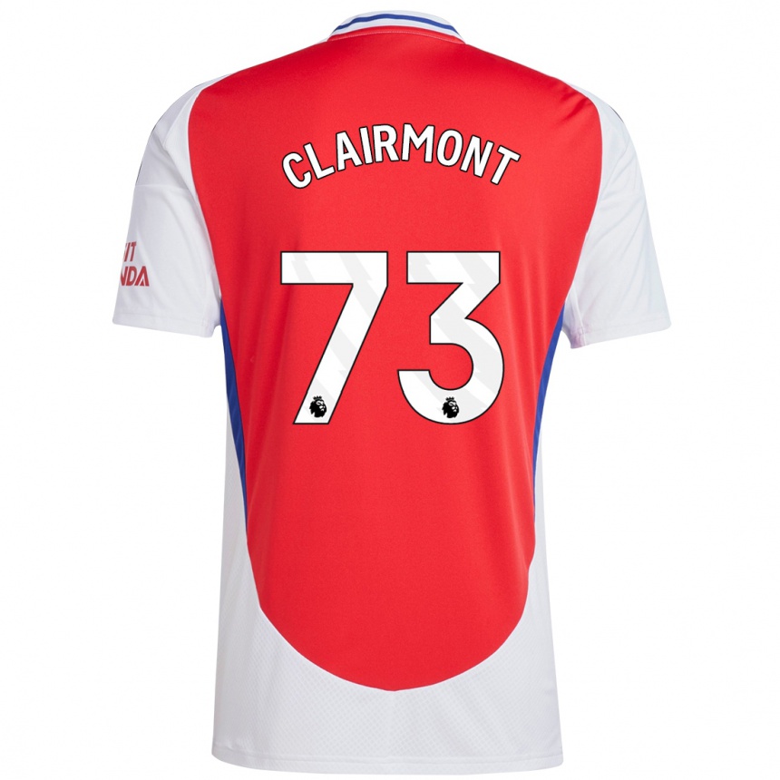 Niño Fútbol Camiseta Reece Clairmont #73 Rojo Blanco 1ª Equipación 2024/25 Argentina