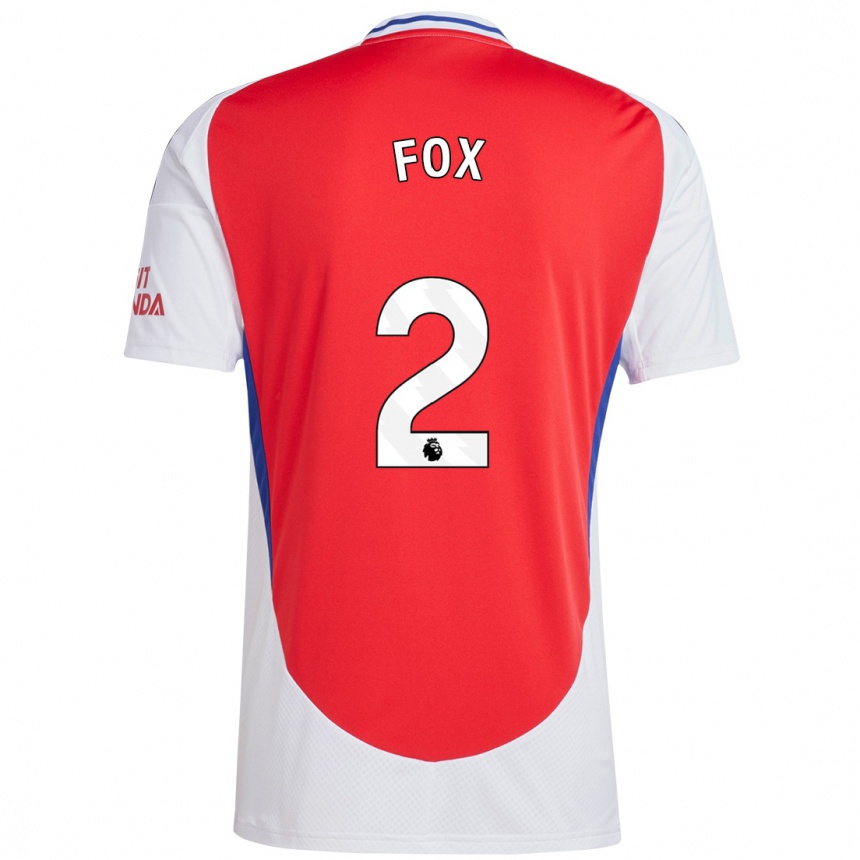 Niño Fútbol Camiseta Emily Fox #2 Rojo Blanco 1ª Equipación 2024/25 Argentina