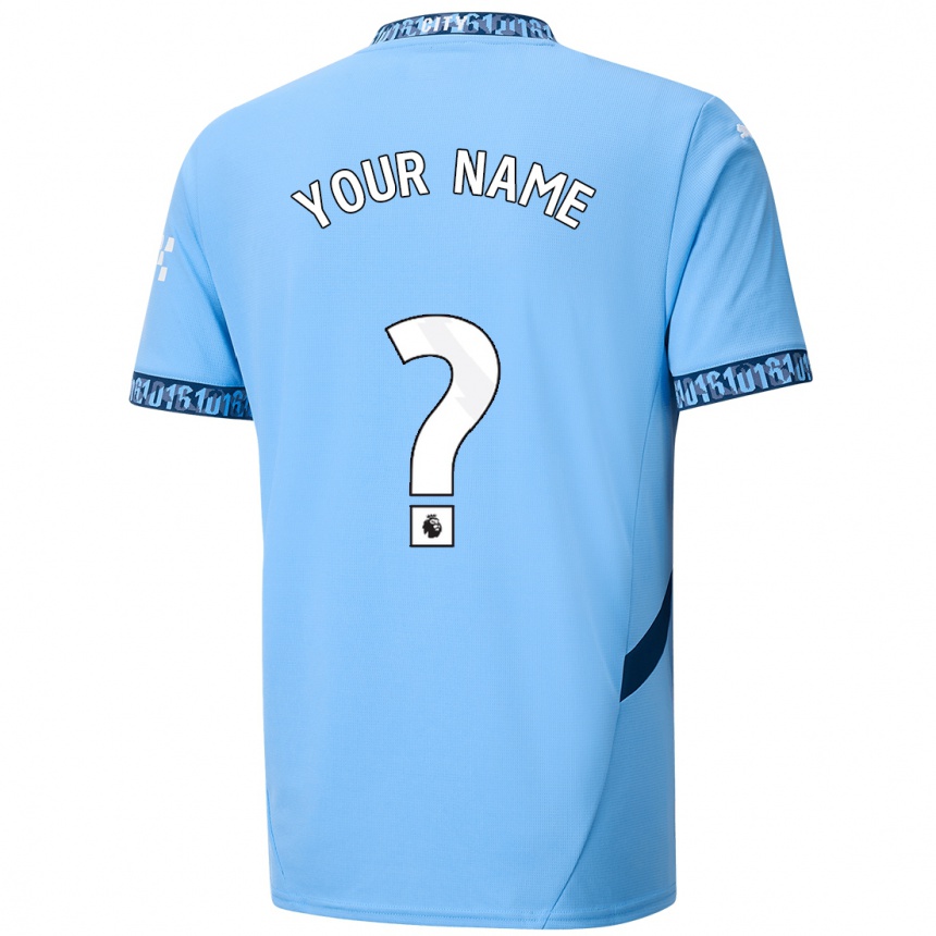 Niño Fútbol Camiseta Su Nombre #0 Azul Marino 1ª Equipación 2024/25 Argentina