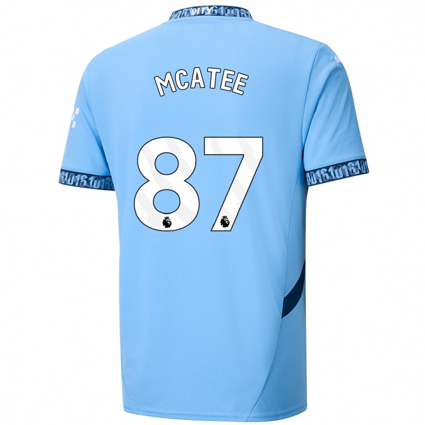 Niño Fútbol Camiseta James Mcatee #87 Azul Marino 1ª Equipación 2024/25 Argentina