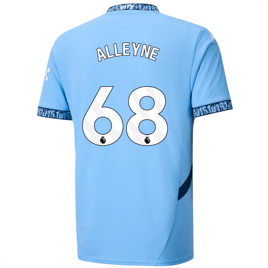 Niño Fútbol Camiseta Max Alleyne #68 Azul Marino 1ª Equipación 2024/25 Argentina