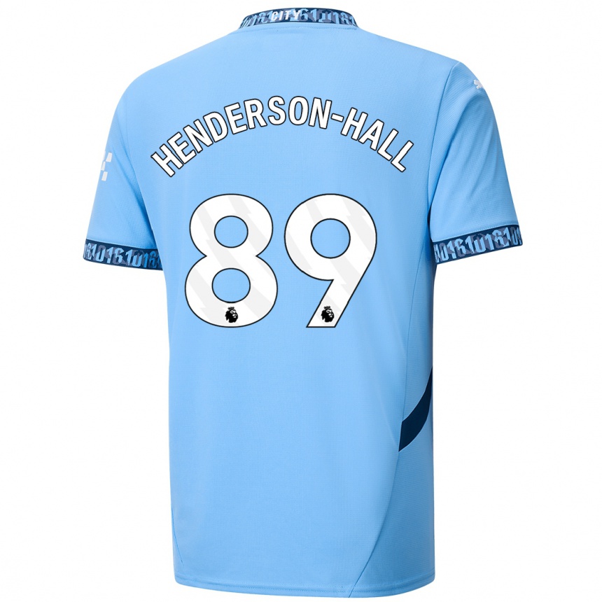 Niño Fútbol Camiseta Matty Henderson-Hall #89 Azul Marino 1ª Equipación 2024/25 Argentina