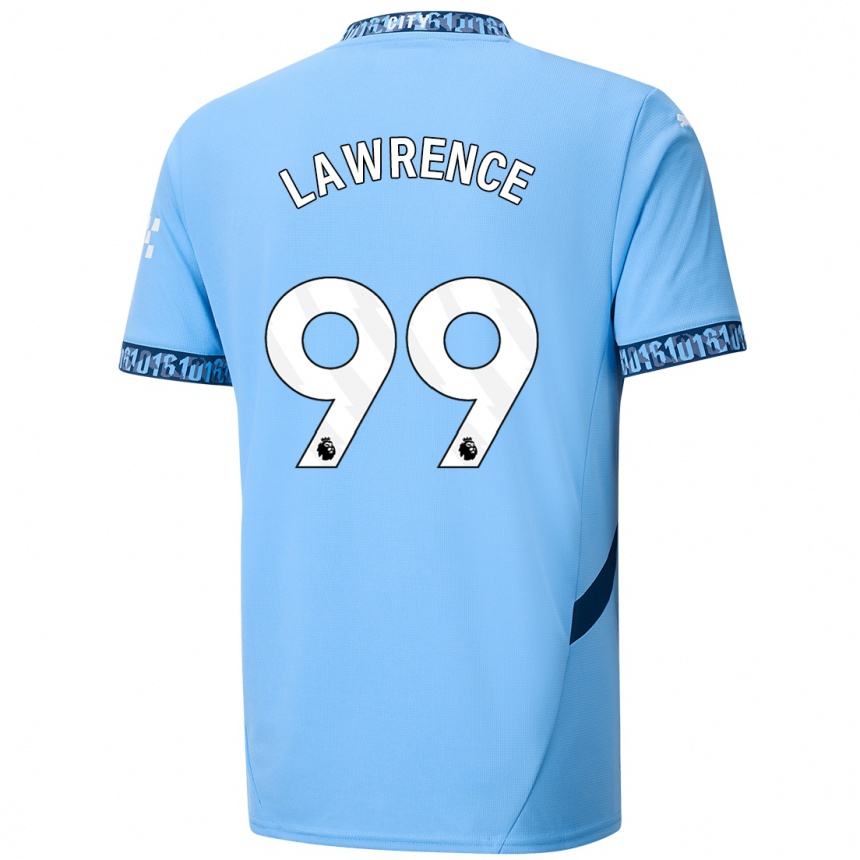 Niño Fútbol Camiseta Emilio Lawrence #99 Azul Marino 1ª Equipación 2024/25 Argentina