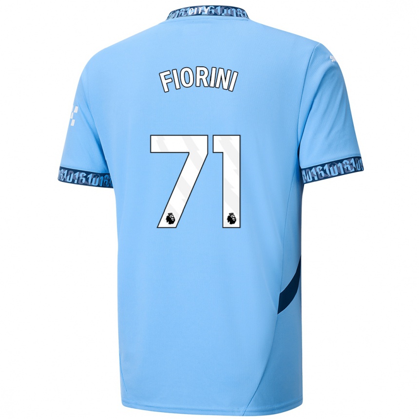 Niño Fútbol Camiseta Lewis Fiorini #71 Azul Marino 1ª Equipación 2024/25 Argentina