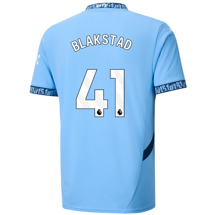 Niño Fútbol Camiseta Julie Blakstad #41 Azul Marino 1ª Equipación 2024/25 Argentina