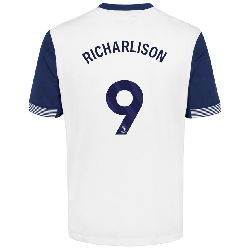 Niño Fútbol Camiseta Richarlison #9 Blanco Azul 1ª Equipación 2024/25 Argentina