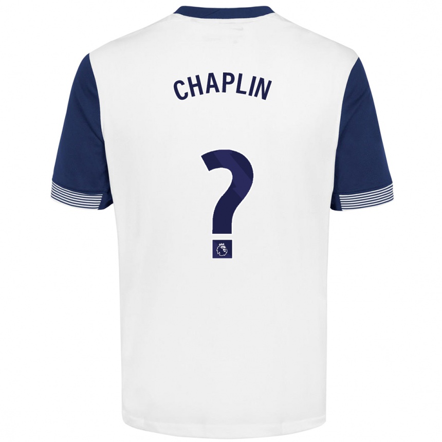 Niño Fútbol Camiseta Archie Chaplin #0 Blanco Azul 1ª Equipación 2024/25 Argentina