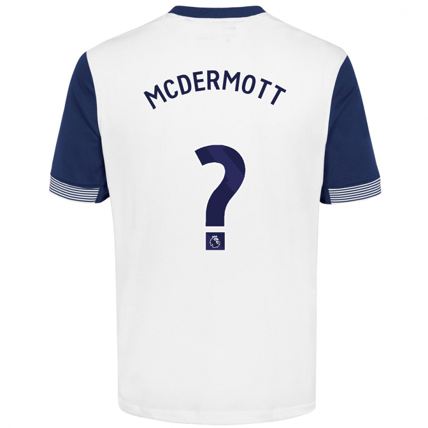 Niño Fútbol Camiseta Pele Arganese-Mcdermott #0 Blanco Azul 1ª Equipación 2024/25 Argentina