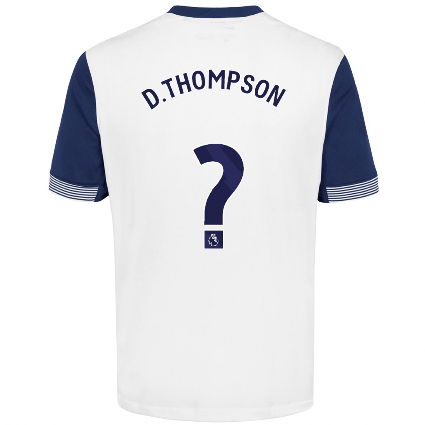 Niño Fútbol Camiseta Dylan Thompson #0 Blanco Azul 1ª Equipación 2024/25 Argentina