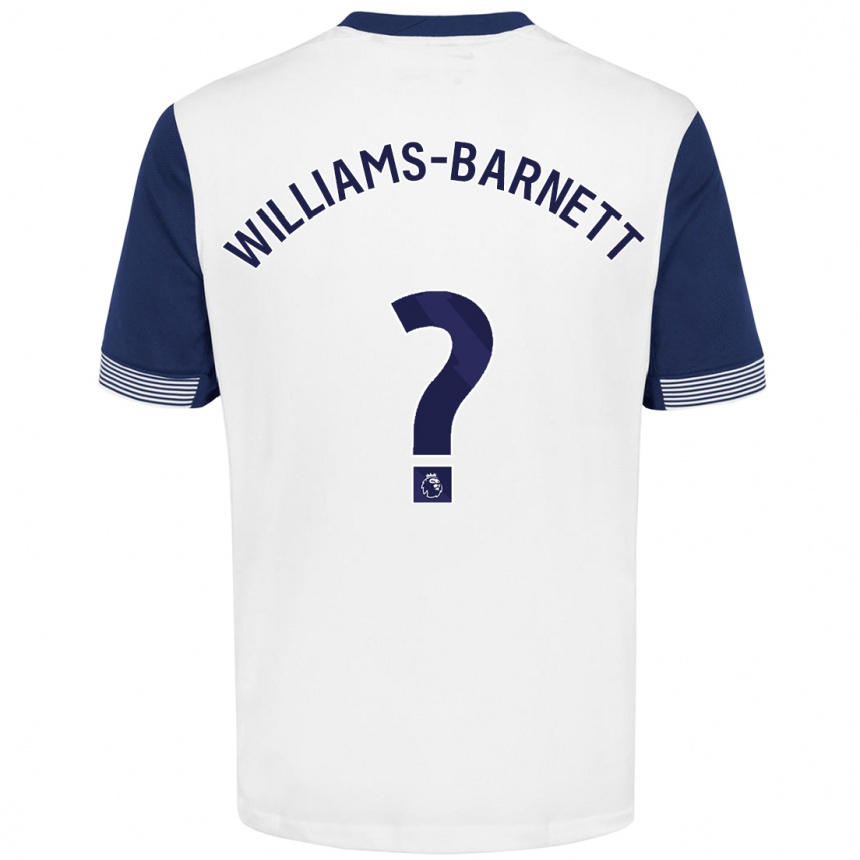 Niño Fútbol Camiseta Lucá Williams-Barnett #0 Blanco Azul 1ª Equipación 2024/25 Argentina