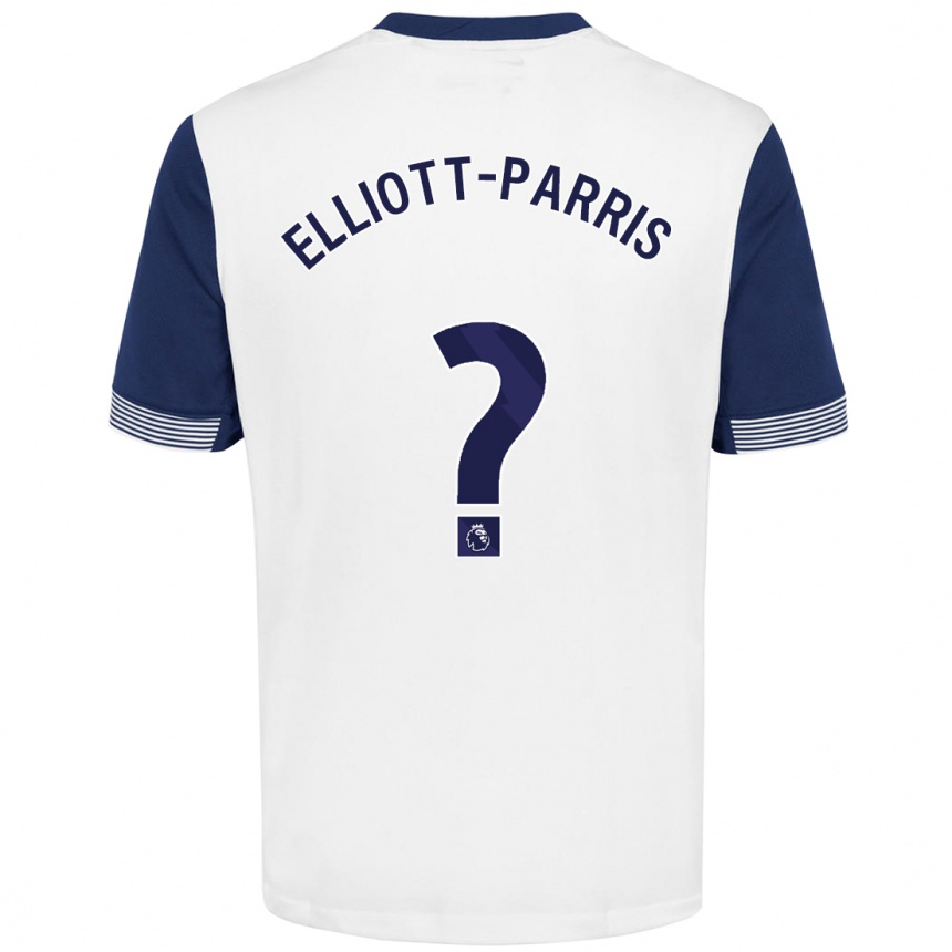 Niño Fútbol Camiseta Reiss Elliott-Parris #0 Blanco Azul 1ª Equipación 2024/25 Argentina