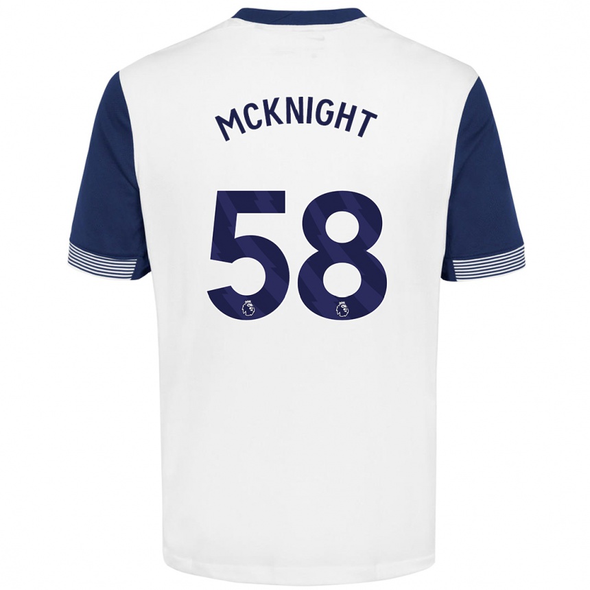 Niño Fútbol Camiseta Maxwell Mcknight #58 Blanco Azul 1ª Equipación 2024/25 Argentina