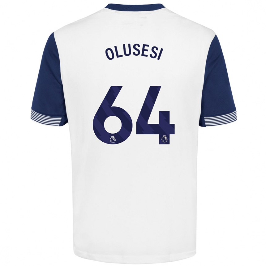 Niño Fútbol Camiseta Callum Olusesi #64 Blanco Azul 1ª Equipación 2024/25 Argentina