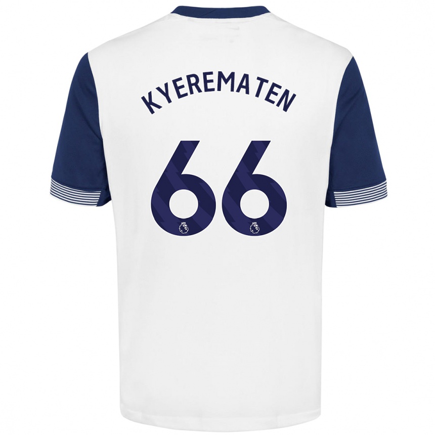 Niño Fútbol Camiseta Rio Kyerematen #66 Blanco Azul 1ª Equipación 2024/25 Argentina