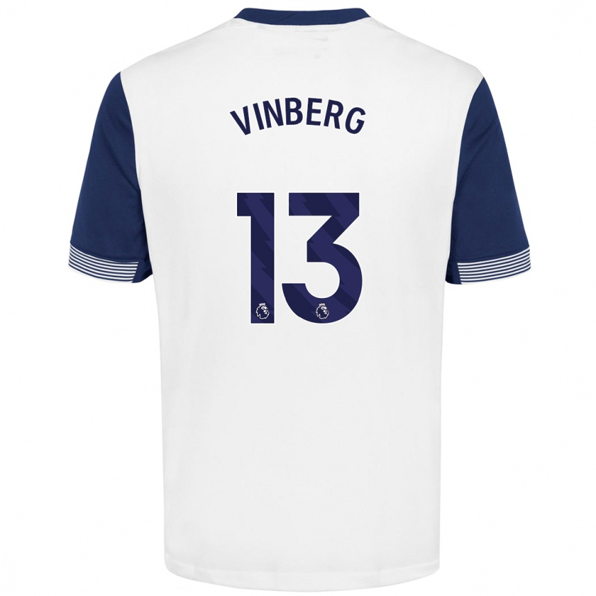 Niño Fútbol Camiseta Matilda Vinberg #13 Blanco Azul 1ª Equipación 2024/25 Argentina