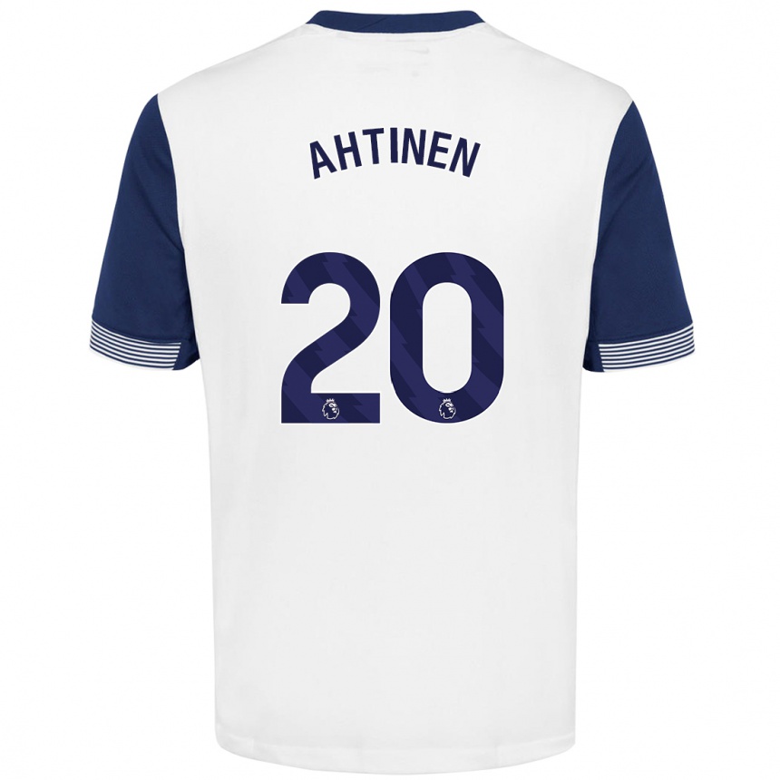 Niño Fútbol Camiseta Olga Ahtinen #20 Blanco Azul 1ª Equipación 2024/25 Argentina