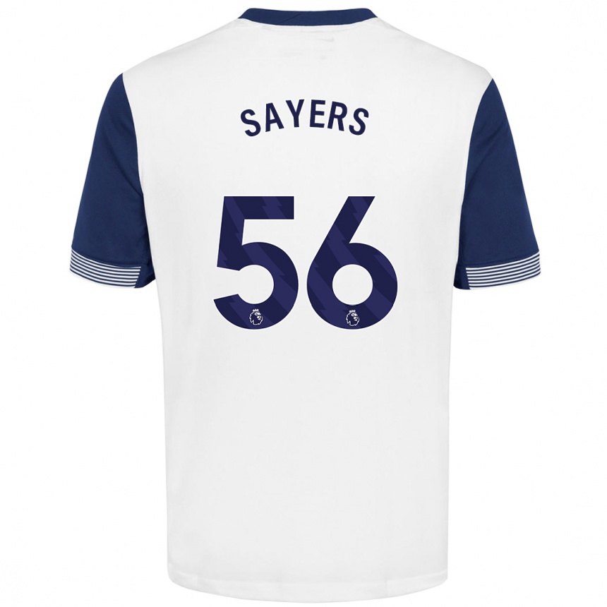 Niño Fútbol Camiseta Charlie Sayers #56 Blanco Azul 1ª Equipación 2024/25 Argentina