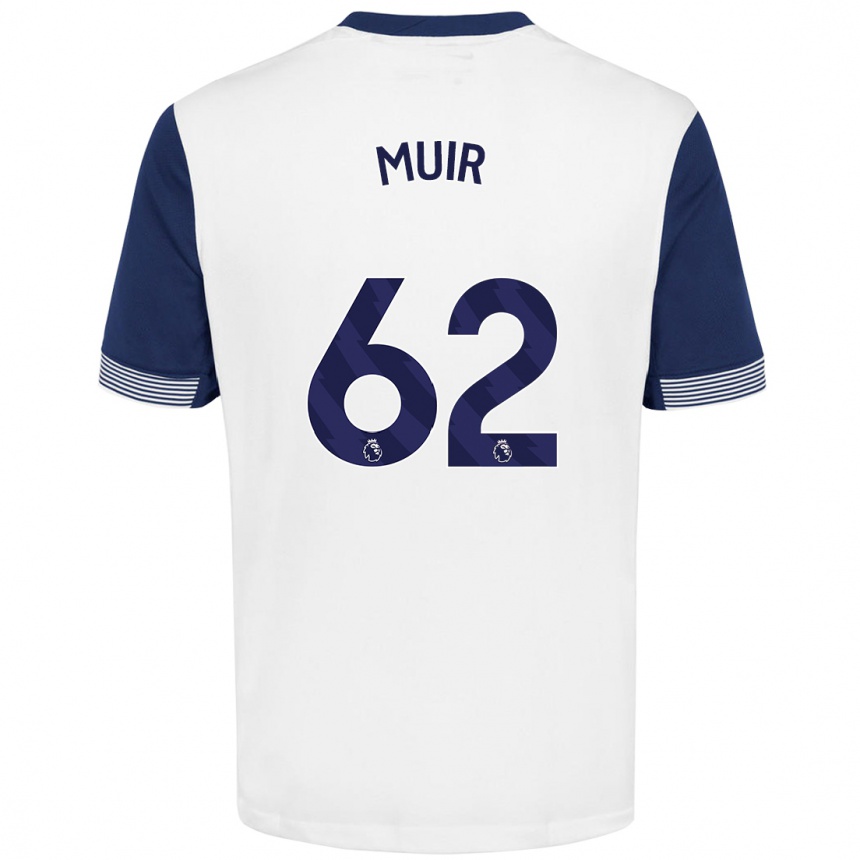 Niño Fútbol Camiseta Marqes Muir #62 Blanco Azul 1ª Equipación 2024/25 Argentina