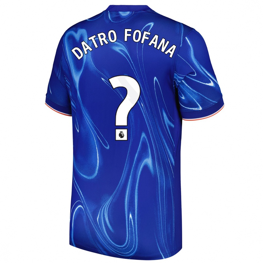 Niño Fútbol Camiseta David Datro Fofana #0 Azul Blanco 1ª Equipación 2024/25 Argentina