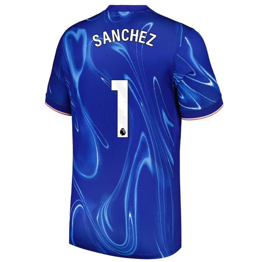 Niño Fútbol Camiseta Robert Sánchez #1 Azul Blanco 1ª Equipación 2024/25 Argentina