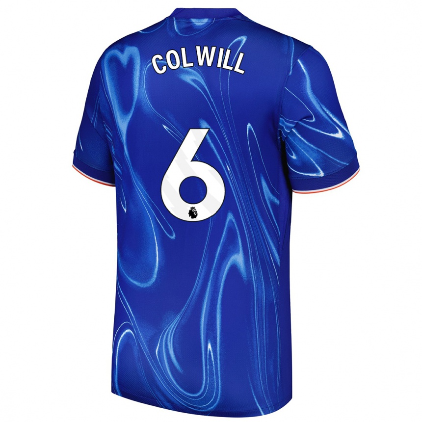 Niño Fútbol Camiseta Levi Colwill #6 Azul Blanco 1ª Equipación 2024/25 Argentina