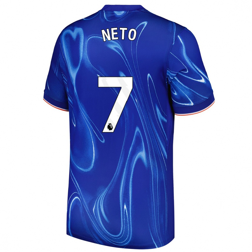 Niño Fútbol Camiseta Pedro Neto #7 Azul Blanco 1ª Equipación 2024/25 Argentina