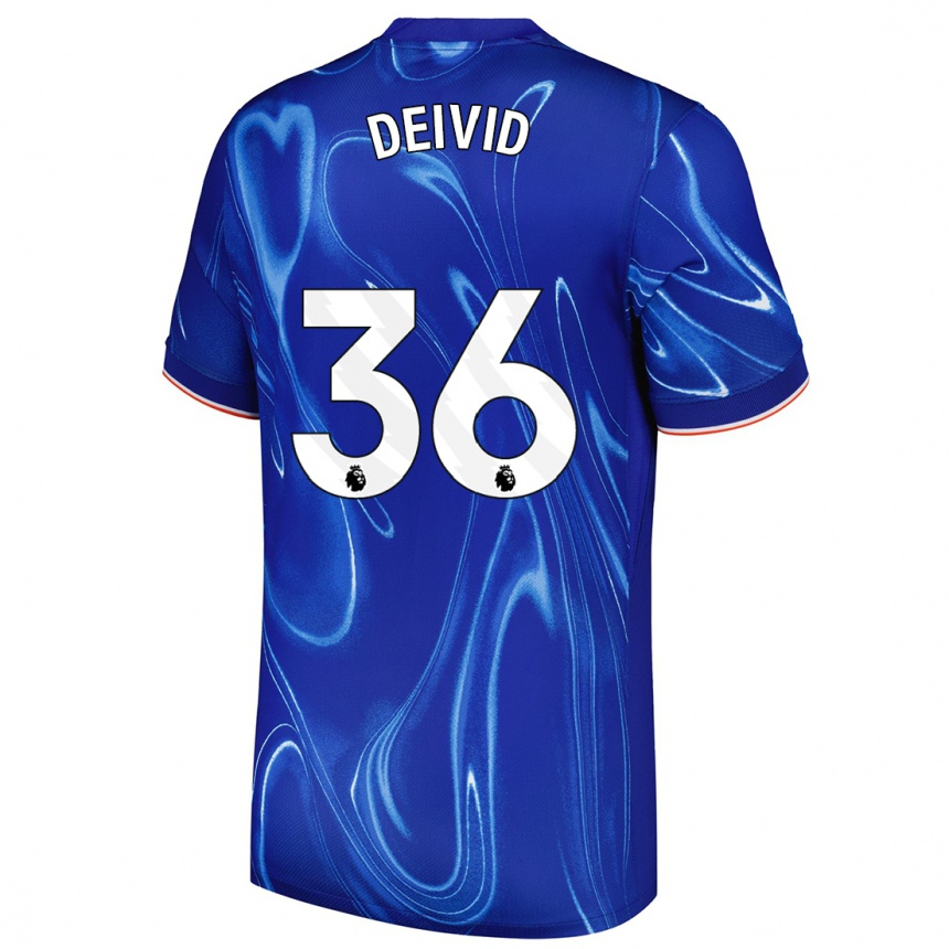 Niño Fútbol Camiseta Deivid Washington #36 Azul Blanco 1ª Equipación 2024/25 Argentina