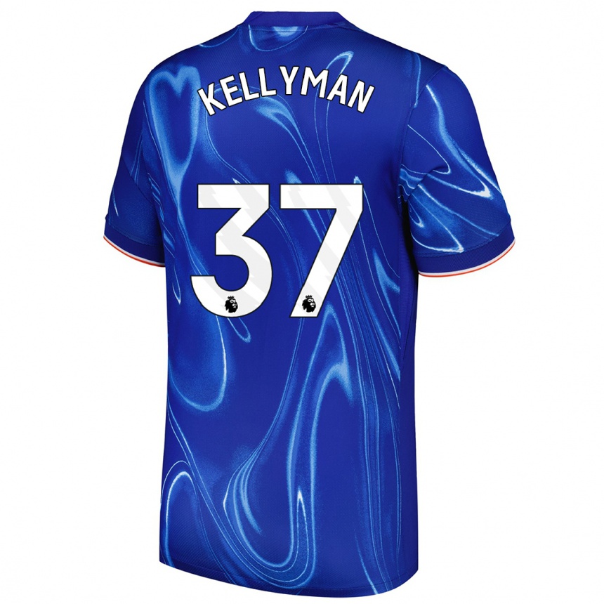 Niño Fútbol Camiseta Omari Kellyman #37 Azul Blanco 1ª Equipación 2024/25 Argentina