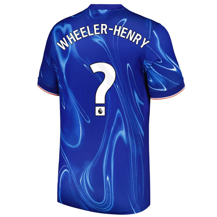 Niño Fútbol Camiseta Joseph Wheeler-Henry #0 Azul Blanco 1ª Equipación 2024/25 Argentina