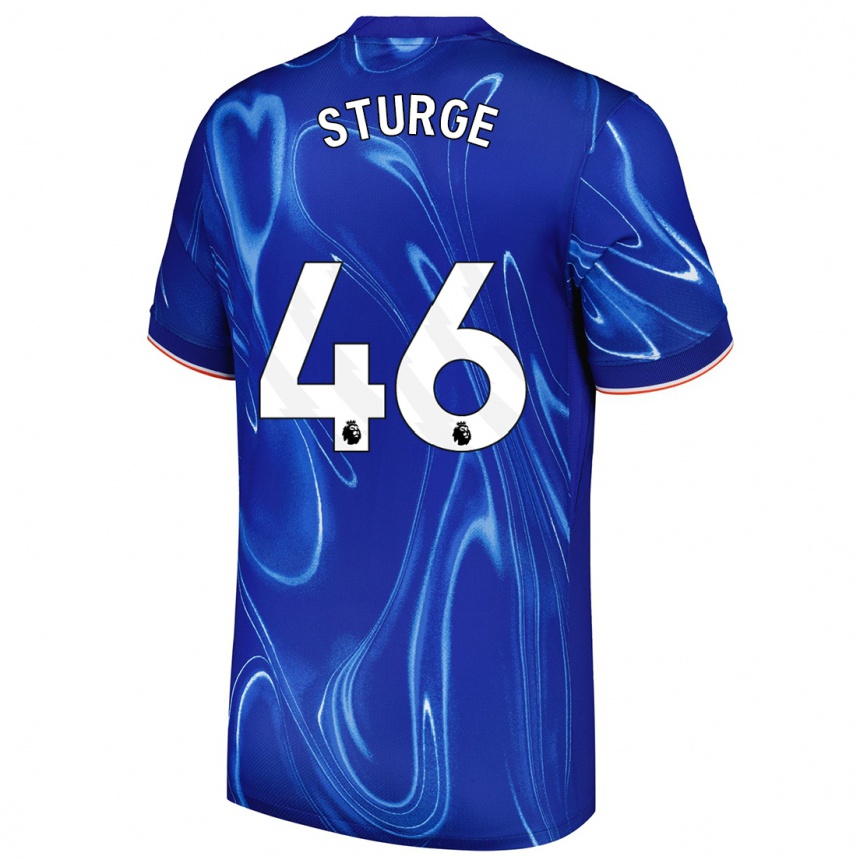 Niño Fútbol Camiseta Zak Sturge #46 Azul Blanco 1ª Equipación 2024/25 Argentina