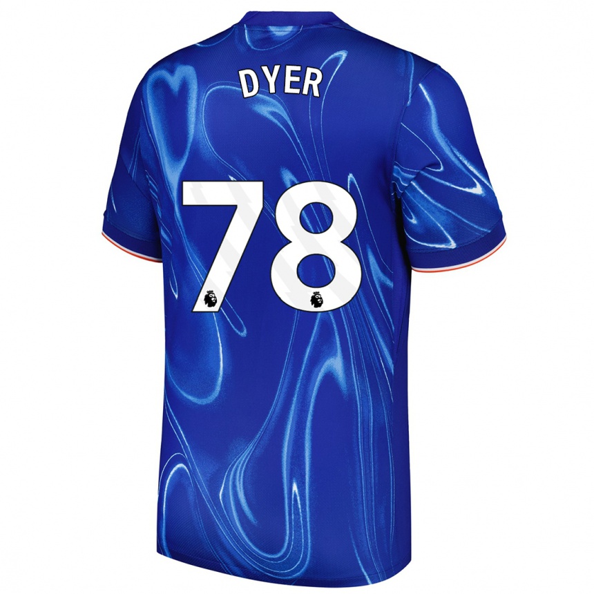 Niño Fútbol Camiseta Kiano Dyer #78 Azul Blanco 1ª Equipación 2024/25 Argentina