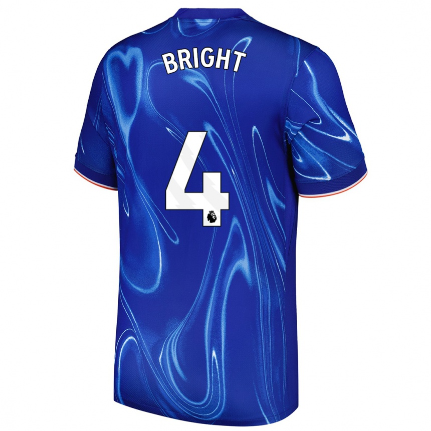 Niño Fútbol Camiseta Millie Bright #4 Azul Blanco 1ª Equipación 2024/25 Argentina