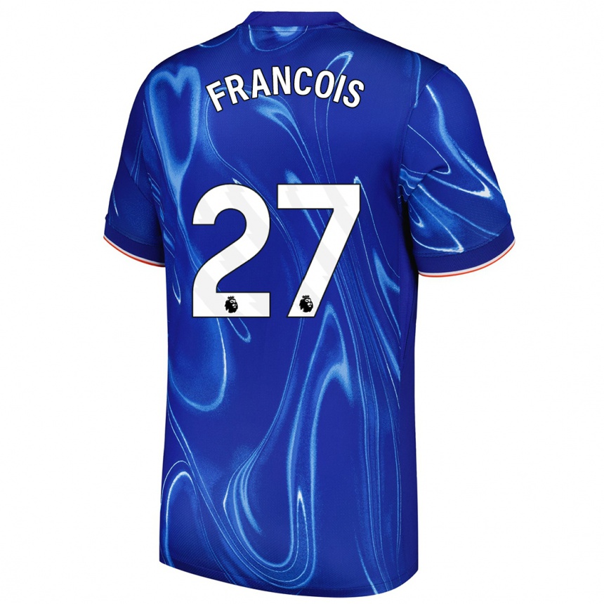 Niño Fútbol Camiseta Oriane Jean-François #27 Azul Blanco 1ª Equipación 2024/25 Argentina